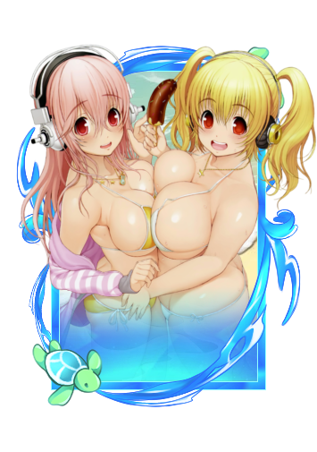 Super Sonico x Super Pochaco Summer 2025 duo skin