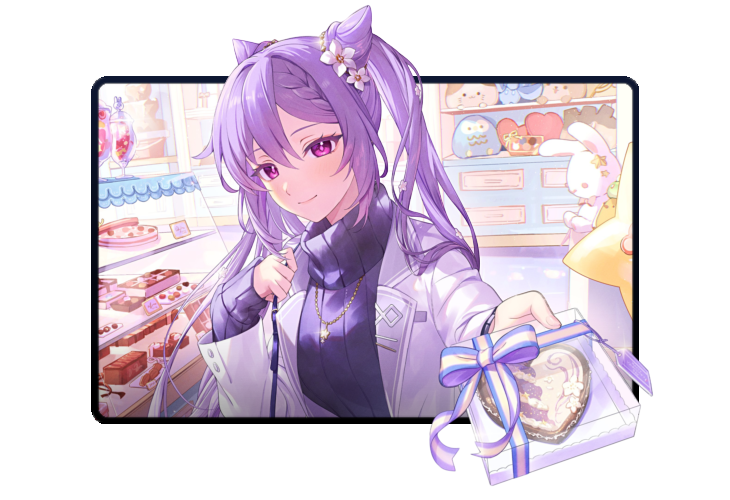 Keqing 3D poster skin