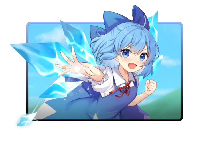 Cirno 3D poster skin